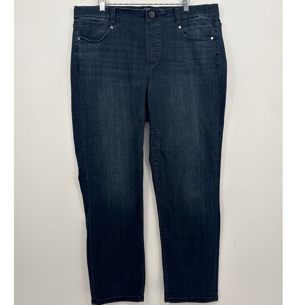 Liverpool The Slim Jeans Womens 18W Blue Dark Wash Stretch Denim Minimalist